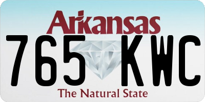 AR license plate 765KWC