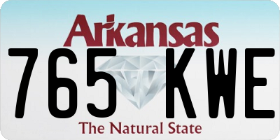 AR license plate 765KWE
