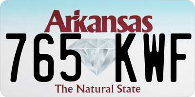 AR license plate 765KWF