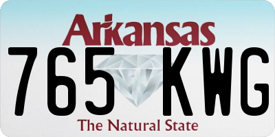 AR license plate 765KWG