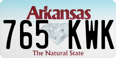 AR license plate 765KWK