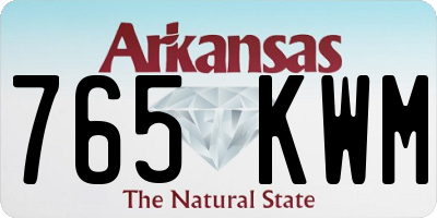 AR license plate 765KWM