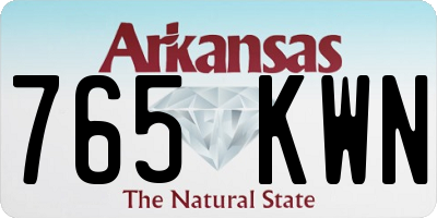 AR license plate 765KWN
