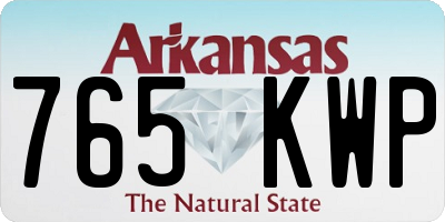 AR license plate 765KWP