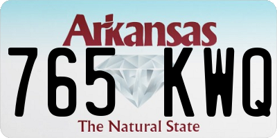AR license plate 765KWQ