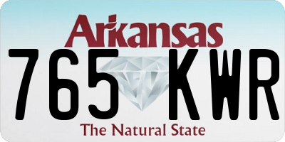 AR license plate 765KWR