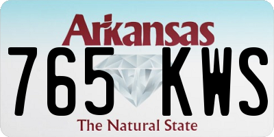AR license plate 765KWS