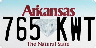 AR license plate 765KWT