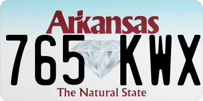 AR license plate 765KWX