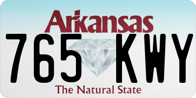 AR license plate 765KWY