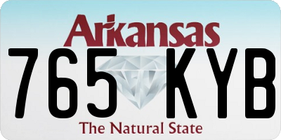 AR license plate 765KYB