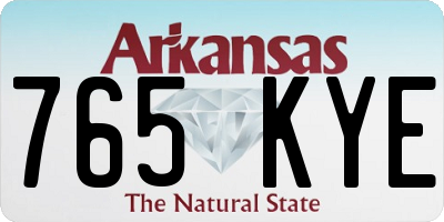 AR license plate 765KYE