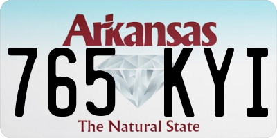 AR license plate 765KYI