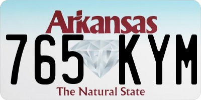 AR license plate 765KYM