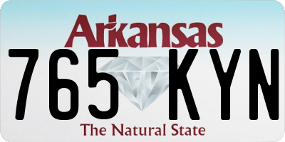 AR license plate 765KYN