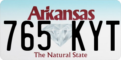 AR license plate 765KYT