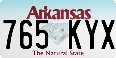 AR license plate 765KYX