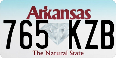 AR license plate 765KZB