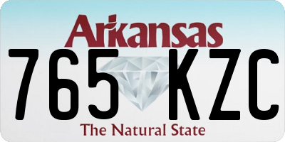 AR license plate 765KZC