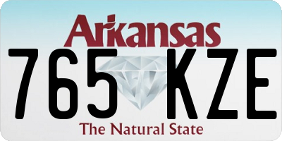 AR license plate 765KZE