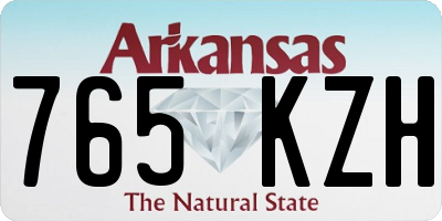 AR license plate 765KZH