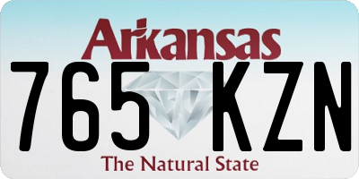 AR license plate 765KZN