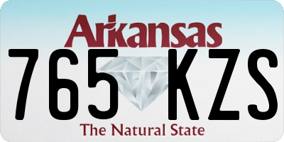 AR license plate 765KZS