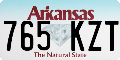 AR license plate 765KZT
