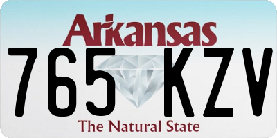 AR license plate 765KZV