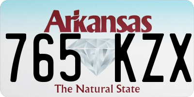 AR license plate 765KZX