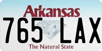 AR license plate 765LAX