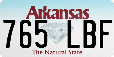 AR license plate 765LBF