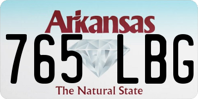 AR license plate 765LBG