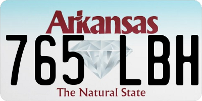 AR license plate 765LBH