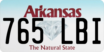 AR license plate 765LBI