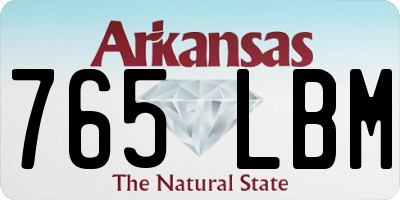 AR license plate 765LBM