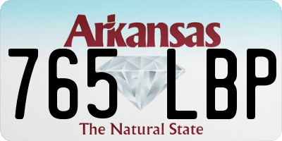 AR license plate 765LBP