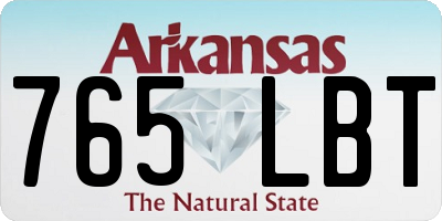 AR license plate 765LBT