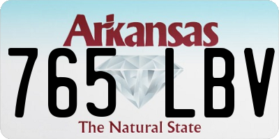 AR license plate 765LBV