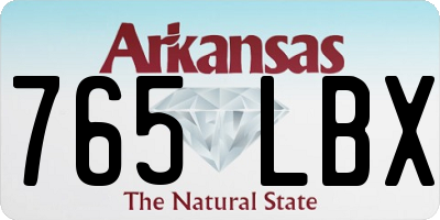 AR license plate 765LBX