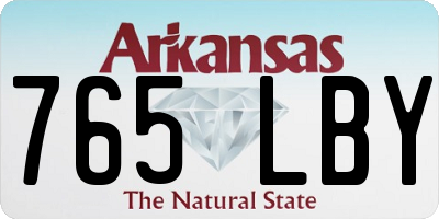 AR license plate 765LBY