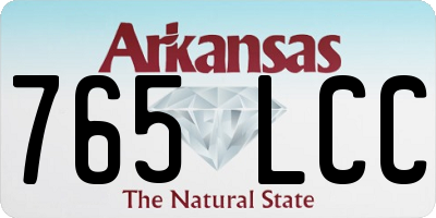 AR license plate 765LCC