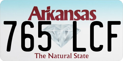 AR license plate 765LCF