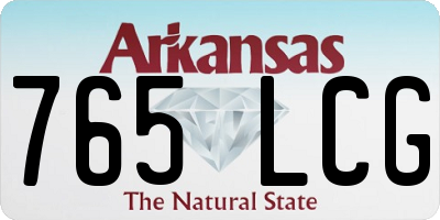 AR license plate 765LCG