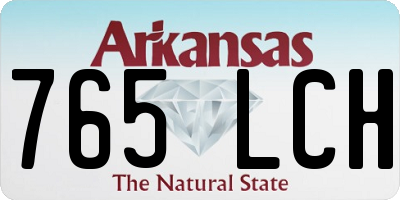 AR license plate 765LCH
