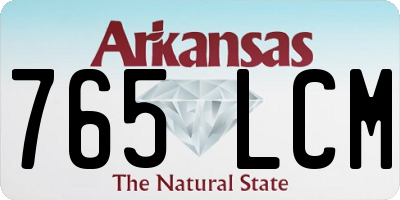 AR license plate 765LCM