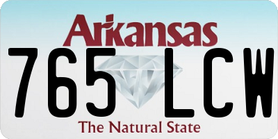 AR license plate 765LCW