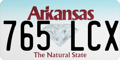 AR license plate 765LCX