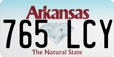 AR license plate 765LCY