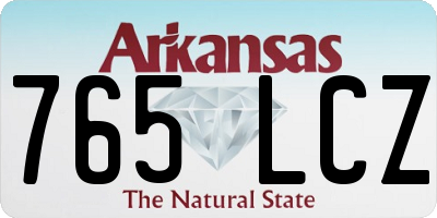 AR license plate 765LCZ